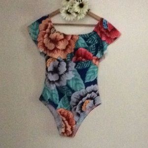 New Floral on or off the shoulder bathing suit